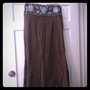 Free people embroidered skirt